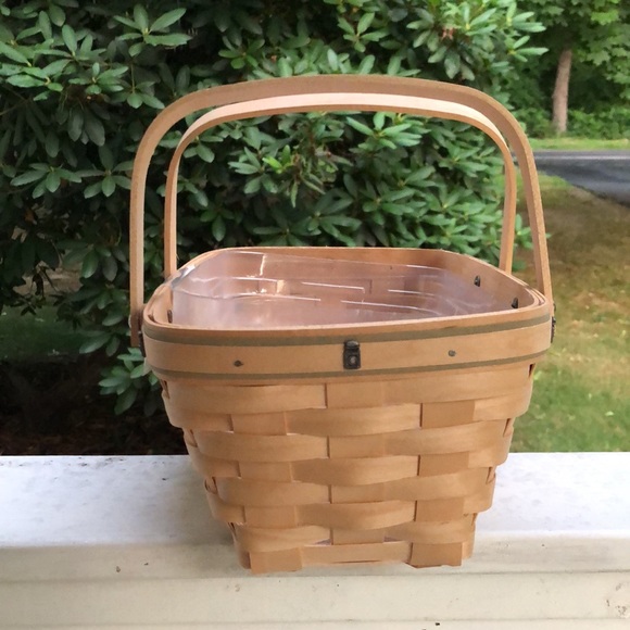 Vtg LONGABERGER Yankees Candle Dual Handle Basket RARE SET Basket Liner Charm - Picture 3 of 16